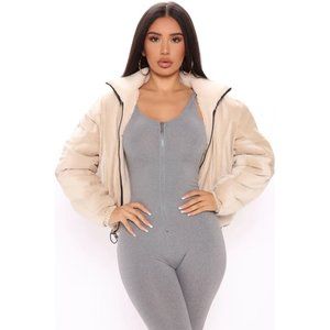 Fashion Nova  ‘Never Felt Better Than This Sherpa Jacket’ Reversible